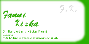 fanni kiska business card